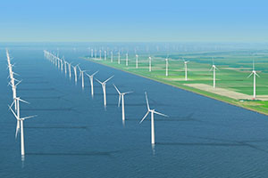 Wind power into the third largest energy
